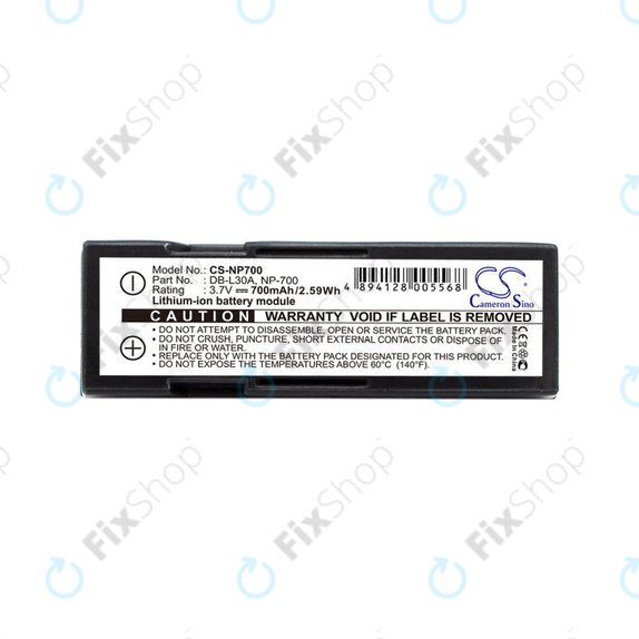 Batterie pour Minolta Dg-X50-K, Pentax Optio Z10, Samsung L77, Sanyo, 700mAh, Li-Ion, 3.7V, NP-700, HQ