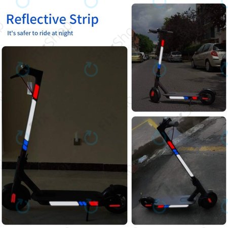 Xiaomi Mi Electric Scooter 1S, 2 M365, Essential, Pro, Pro 2 - Autocollants Réfléchissants (A)