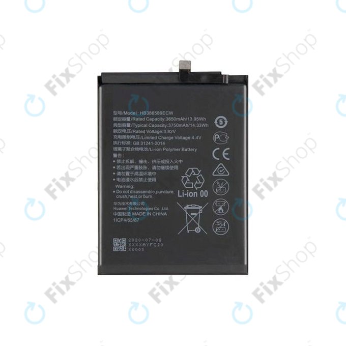 Huawei Honor Play Mate 20 Lite, Nova 3, Nova 5T, P10 Plus, View 10 - Batterie 3750mAh - HB386589ECW
