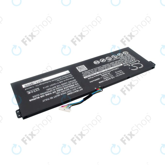 Batterie pour Acer Aspire 5, 7 E5, V3, Chromebook 11, 13, 15, 3000mAh, Li-Pol, 15.2V, AC14B18K, HQ