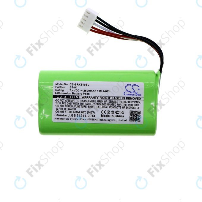 Batterie pour Sony SRS X3, XB2, XB20, 2600mAh, Li-Ion, 7.4V, ST-01, HQ