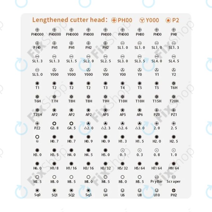 Kingsdun - Jeu de tournevis professionnels pour iPhone 117 en 1