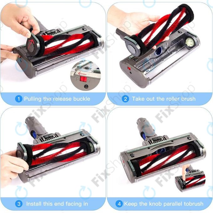 Dyson V-series, Outsize - Tete de nettoyage a rouleau souple avec lumiere LED