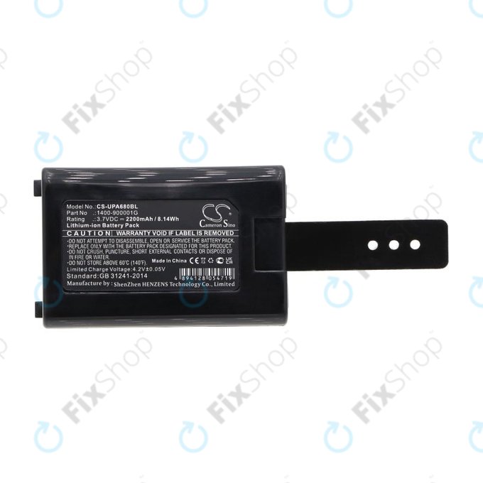 Batterie pour Unitech HT680, 2200mAh, Li-Ion, 3.7V, 1400-900005G, HQ