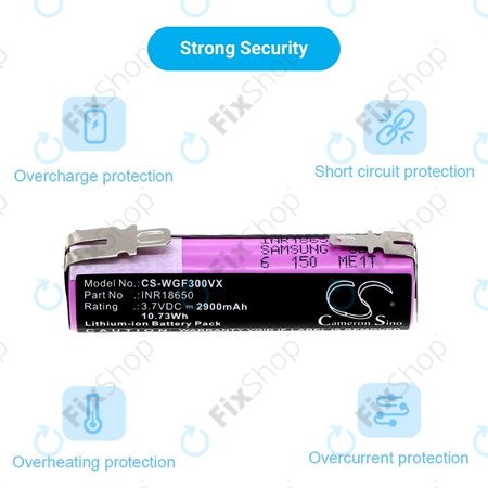 Karcher WV1, WV2, WV2 Plus, WV2 Premium, WV50 Plus, WV70 Plus - Batterie INR18650 Li-Lon 3.7V 2900mAh HQ