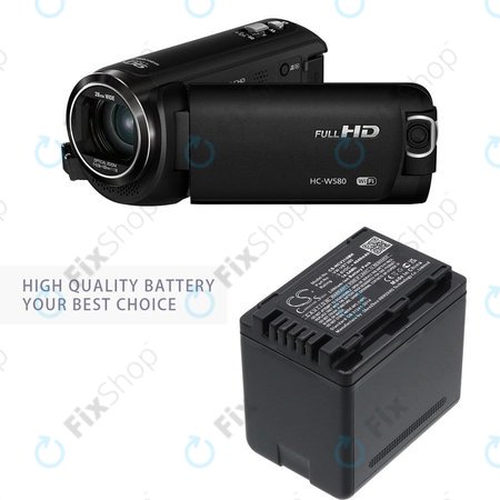 Batterie pour Panasonic HC-550EB, 4040mAh, Li-Ion, 3.6V, VW-VBT380, HQ