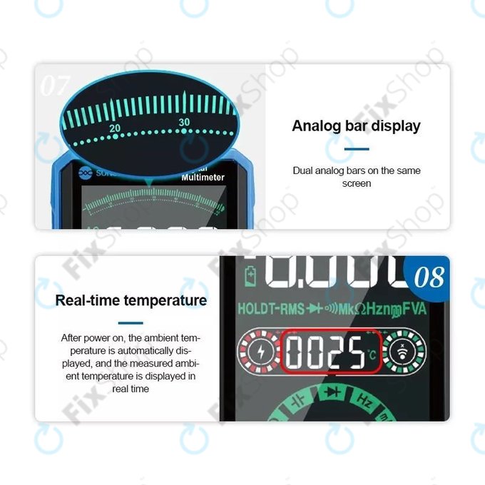 Sunshine DT-21N - Multimètre tactile