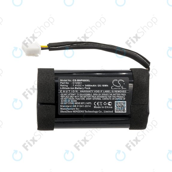 Batterie pour Bang & Olufsen Beoplay P6, 3400mAh, Li-Ion, 7.4V, C129D1, HQ