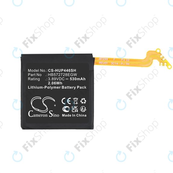 Batterie pour Huawei Watch GT4 46mm, 530mAh, Li-Pol, 3.89V, HB572728EGW, HQ