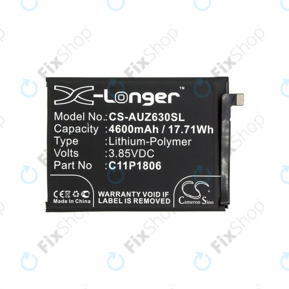 Batterie pour Asus Zenfone 6 2019, 4600mAh, Li-Pol, 3.85V, C11P1806, HQ