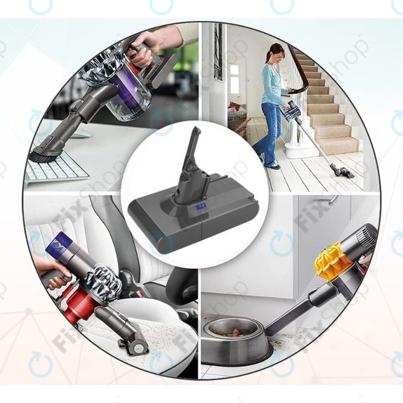 Dyson V8 - Batterie 215681, PM8-US-HFB1497A Li-Ion 21.6V 3000mAh