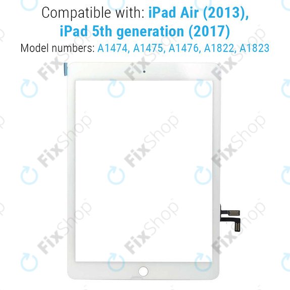 Tactile pour iPad Air, iPad (5th Gen 2017), White