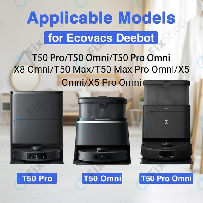 Ecovacs Deebot T50 Omni, T50 Pro Omni, X8 Omni, T50 Max, T50 Max Pro Omni, X5 Omni, X5 Pro Omni - Brosse latérale