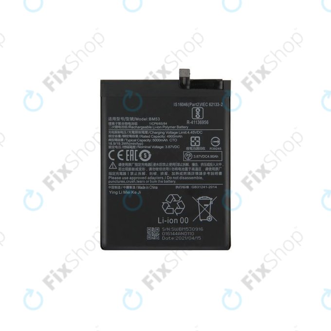 Xiaomi Mi 10T 5G, Mi 10T Pro 5G - Batterie BM53 5000mAh