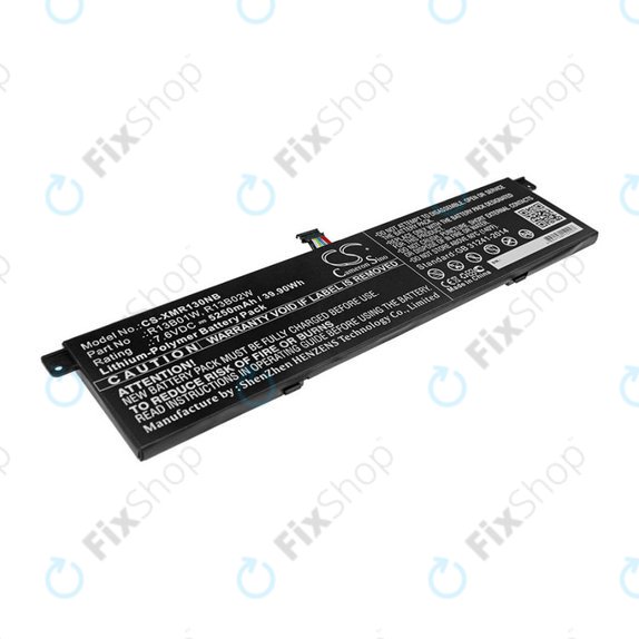 Batterie pour Xiaomi Inchmi Aair 13.3, Xiaomi Mi Notebook Air 13.3 2018, 5250mAh, Li-Pol, 7.6V, R13B01W, HQ