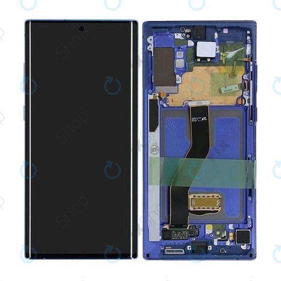 Samsung Galaxy Note 10 Plus N975F - Écran LCD + Écran Tactile + Cadre (Bleu Aurore) - GH82-20838D, GH82-20900D Genuine Service Pack