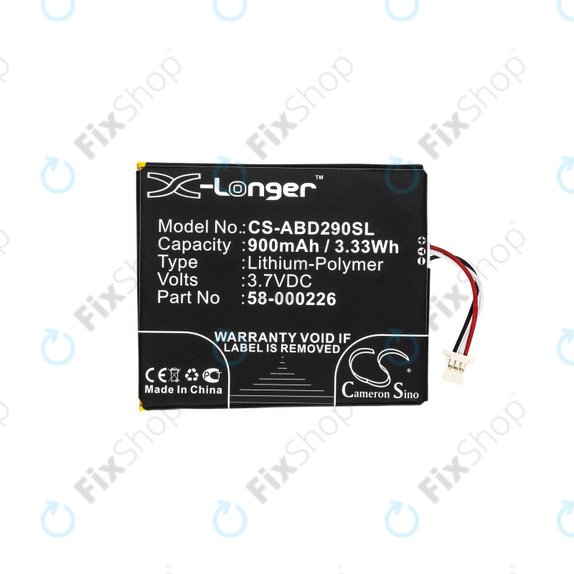 Amazon Kindle 10e, Basic 10e, 10e 2019, Touch 2019 - Batterie 26S1019, 58-000226 900mAh HQ