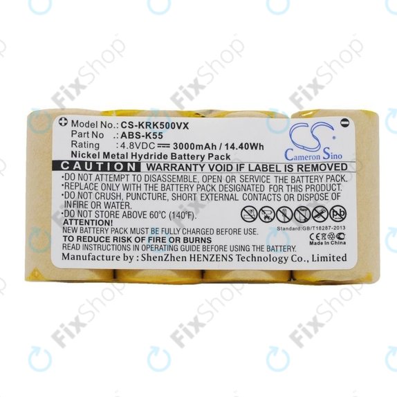 Kärcher K50, K85 - Batterie ABS-K55 Ni-MH 4.8V 3000mAh HQ