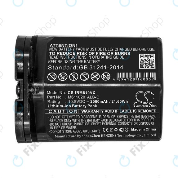 iRobot Braava jet m6 - Batterie ALB-C, M611020 2000mAh HQ
