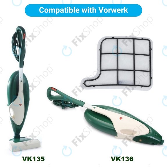 Filtre pré-moteur, 2 pièces pour Vorwerk Kobold VK135, VK136