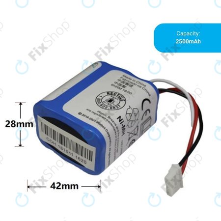 iRobot Braava 2000, 300, 380, 380T, 381, 390, Mint 5200, Mint Plus 5200, Proscenic JOJO Professional - Batterie GPRHC202N026, 4409709, W206001001399 Ni-MH 2500mAh