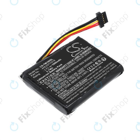Batterie pour TomTom GO 1000 Live, 1005, 2050, 1000mAh, Li-Ion, 3.7V, AHL03711018, HQ