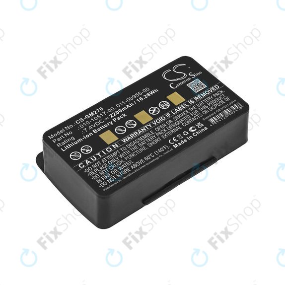 Batterie pour Garmin GPSMAP 276, 296, 376, 378, 478, 495, 2200mAh, Li-Ion, 7.4V, 010-10517-00, HQ