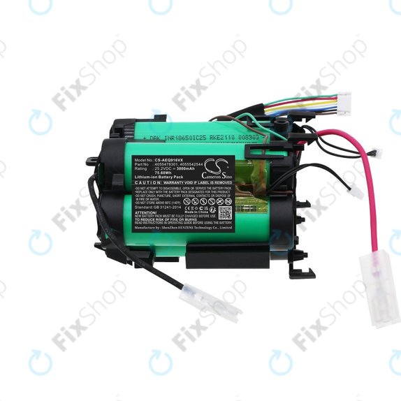 Batterie pour Electrolux PQ91-ALRGY, PQ91-ANIMA, AEG QX 9, 3000mAh, Li-ion, 25.2V, 4055478301, HQ