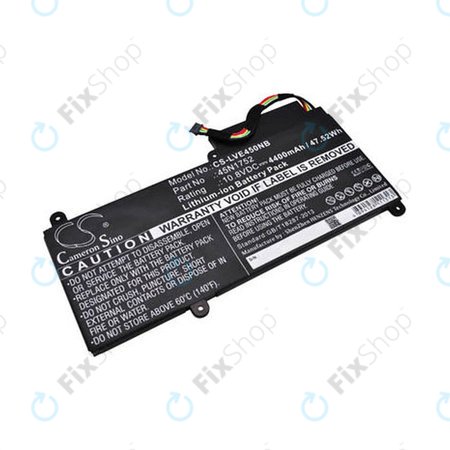 Batterie pour Lenovo ThinkPad E450, E455, E460, E465, T470p, ThinkPad Edge E450 i7, 4400mAh, Li-Ion, 10.8V, 45N1752, HQ