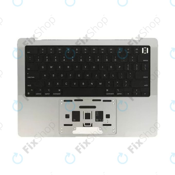 Cadre supérieur clavier pour MacBook Pro 14", A2442 (2021), A2779 (2023), avec clavier US et batterie, Silver, 661-32211, Genuine Apple