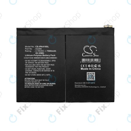 Apple iPad Air (4th Gen 2020), (5th Gen 2022), 11 (2024) - Batterie A2288 7500mAh HQ