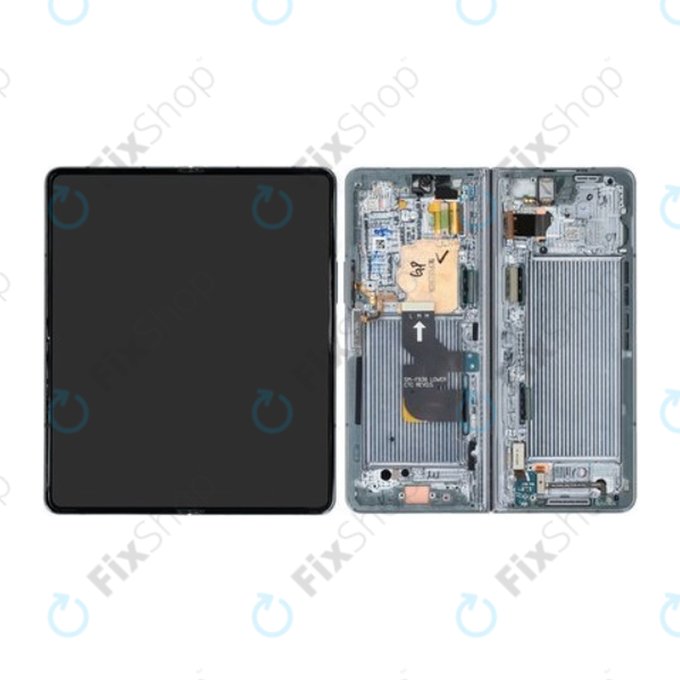 Samsung Galaxy Z Fold 4 F936B - Écran LCD + Ecran Tactile + Cadre (Graygreen) - GH82-29461B, GH82-29462B Genuine Service Pack