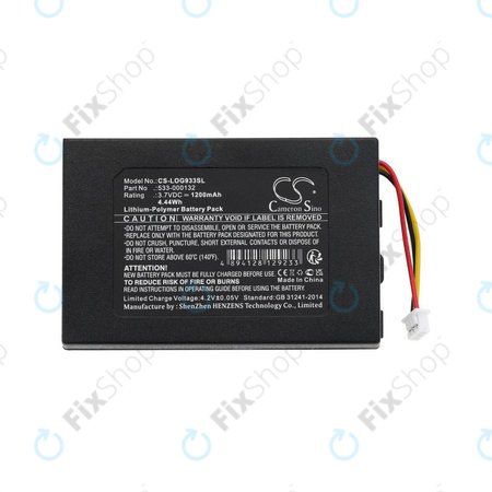 Batterie pour Logitech G533, G933, 1200mAh, Li-Pol, 3.7V, 533-000132, HQ