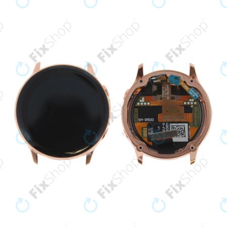 Samsung Galaxy Watch Active R500 - Écran LCD + Écran tactile + Cadre (Or) - GH82-18797D Genuine Service Pack