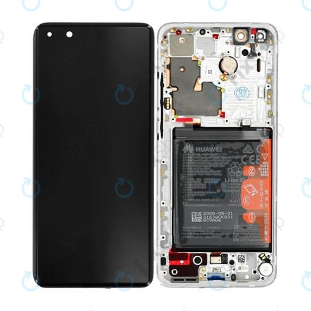Huawei P40 Pro Plus - Ecran LCD + Ecran Tactile + Châssis + Batterie (Céramique Blanche) - 02353RBJ Genuine Service Pack