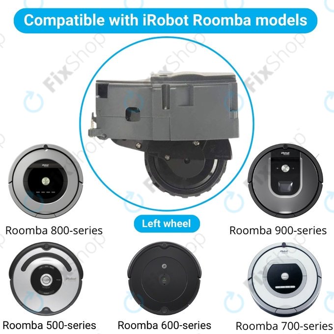 iRobot Roomba 500, 600, 700, 800, 900-series - Roue avec moteur (gauche)