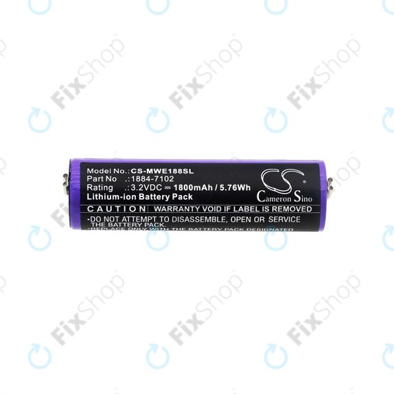 Batterie pour Moser Ermila 1884, 1885, Wahl 1884 LI+PRO, Wahl Ermila 1884, 1885, 1800mAh, LiFePO4, 3.2V, -, HQ