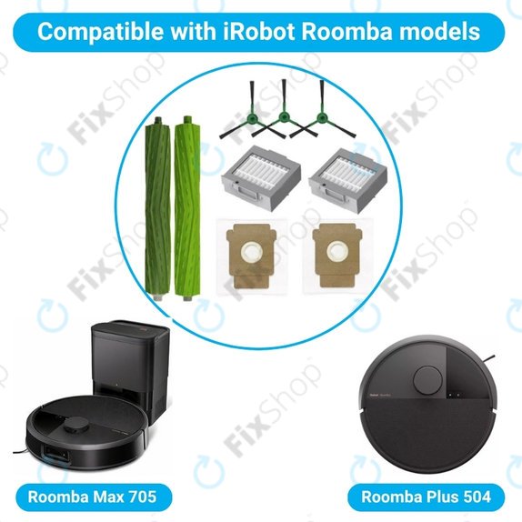 iRobot Roomba Max 705, Plus 504 - Ensemble complet