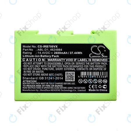 iRobot Roomba e-series, i-series - Batterie ABL-D1, 4624864, ABL-D2 2600mAh HQ