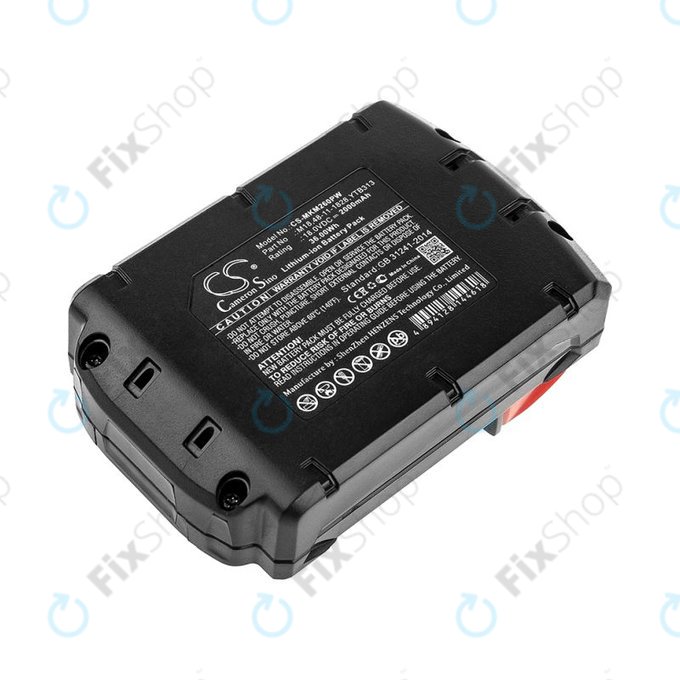 Batterie pour Milwaukee, Atlas Copco, Berner, 2000mAh, Li-Ion, 18V, M18, HQ