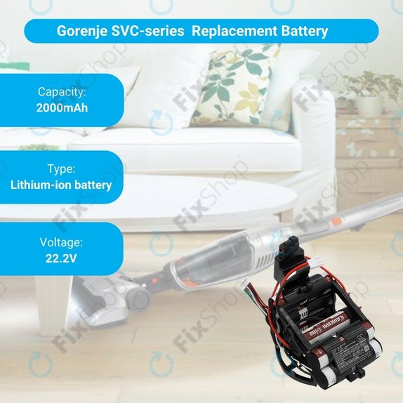 Gorenje SVC-series - Batterie 861790 Li-Ion 22.2V 2000mAh HQ