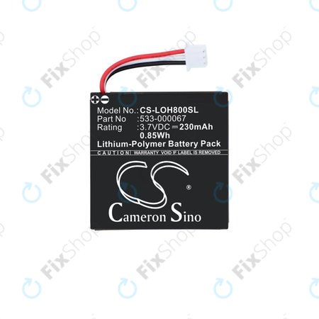 Batterie pour Logitech H800, 230mAh, Li-Pol, 3.7V, 533-000067, HQ