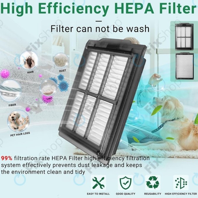 Filtre HEPA, 2 pièces pour iRobot Roomba Plus 505, 507, 405, 4020