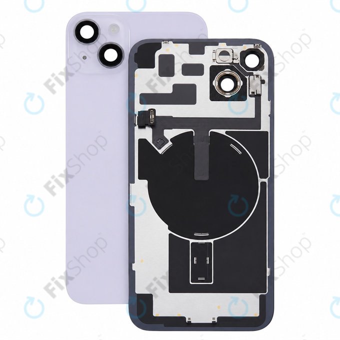 Verre de coque arrière pour iPhone 14 Plus, Purple, Pulled A
