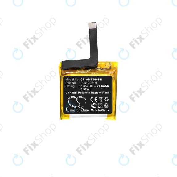 Batterie pour Amazfit GTS, 240mAh, Li-Pol, 3.85V, PL412221H, HQ