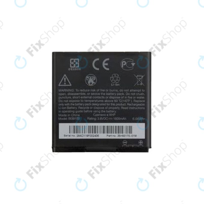 HTC Sensation XL - Batterie BI39100 1600mAh - 35H00186-00M