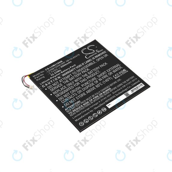 Batterie pour Lenovo Miix 300, Miix 310, 6900mAh, Li-Pol, 3.7V, LENM1029CWP, HQ
