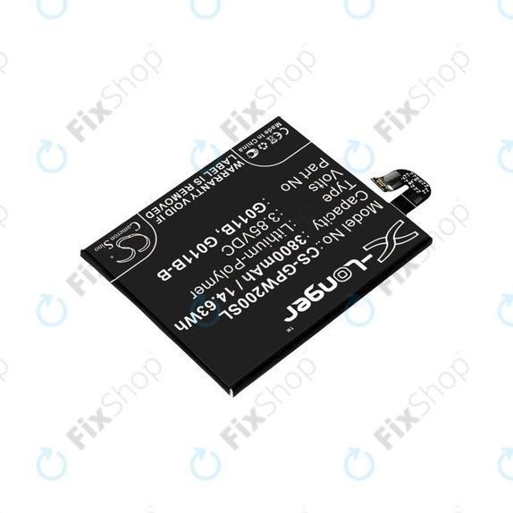 Batterie pour Google Pixel 2 XL G011C, 3800mAh, Li-Pol, 3.85 V, G011B, HQ