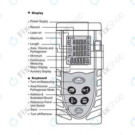SNDWay SW-M60 - Règle électronique laser de haute précision (60 m)