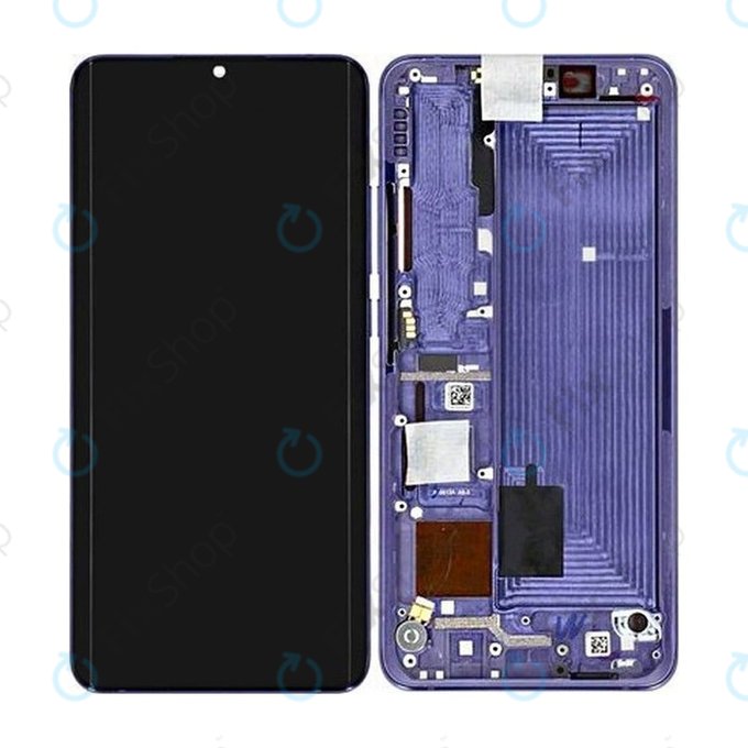 Xiaomi Mi Note 10 Lite - Ecran LCD + Vitre Tactile + Châssis (Violet Bleuté) - 5600020F4L00 Genuine Service Pack